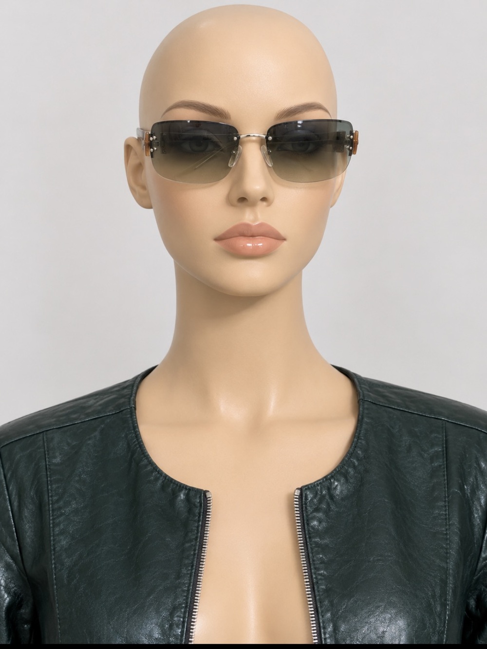 Marc Jacobs Unisex Rimless Gradient Lens Sunglasses. Made in Italy